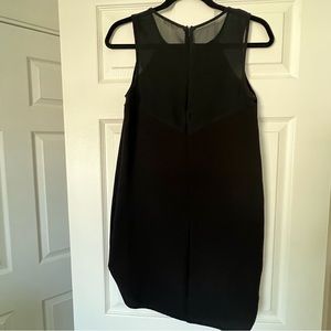 Black flowy dress with sheer top